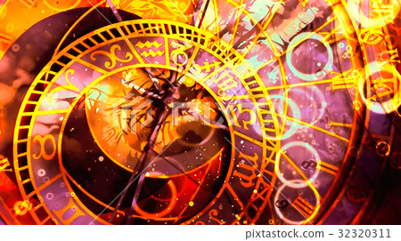 astrological symbol Zodiac. Abstract color 32320311