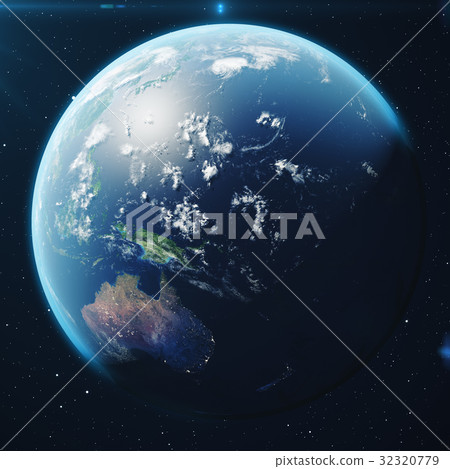 3D Rendering Planet earth from the space at night 3D Rendering Planet earth from the space at night 32320779