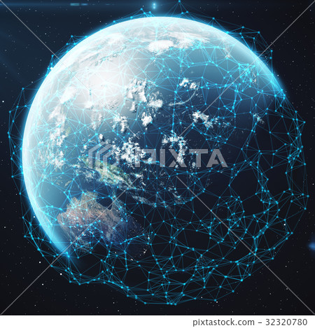 3D rendering Network and data exchange over planet 3D rendering Network and data exchange over planet 32320780