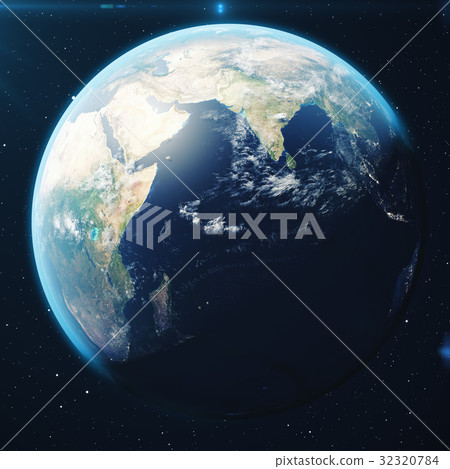 3D Rendering Planet earth from the space at night 3D Rendering Planet earth from the space at night 32320784