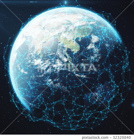 3D rendering Network and data exchange over planet 3D rendering Network and data exchange over planet 32320840