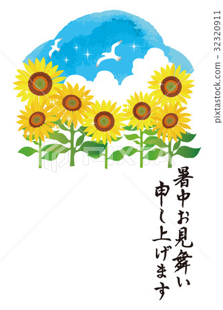 Hot summer sunflower 32320911