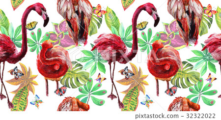 Sky bird flamingo pattern in a wildlife by 32322022