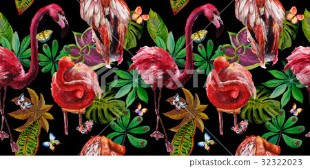 Sky bird flamingo pattern in a wildlife by 32322023