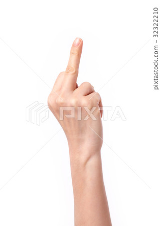hand pointing up middle finger 32322210