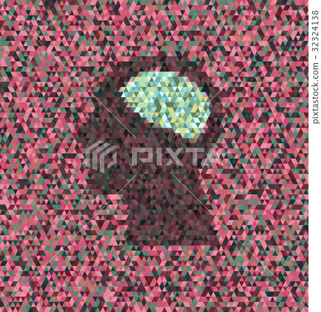 Human head shape with triangle seamless pattern Human head shape with triangle seamless pattern 32324138