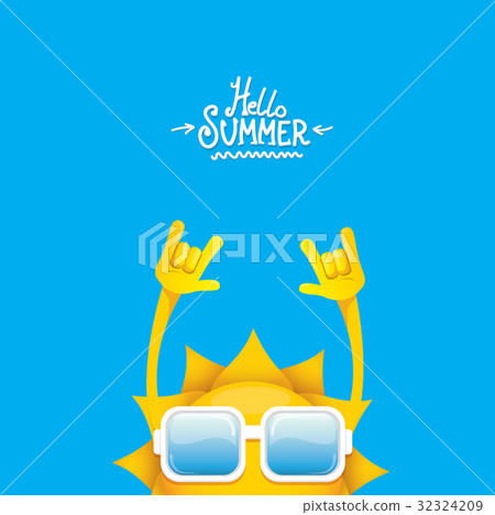 hello summer rock n roll poster. summer party 32324209