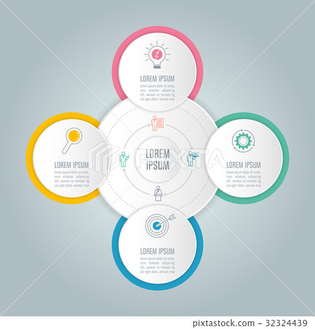 infographic design business concept with 4 options 32324439