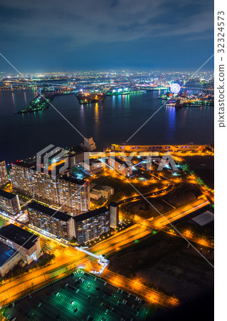 大阪的夜景（從大阪府Sakuzu政府大樓觀測所）2017年4月 32324573