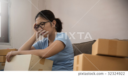 Stress, headache, migraine, tired concept. 32324922