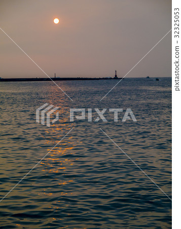 台灣 高雄 旗津 近海 夕陽 32325053