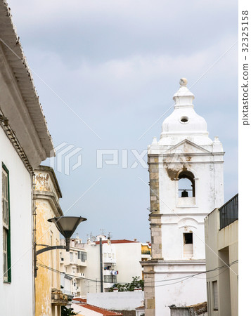 Bell tower of church in Lagos Portugal city 32325158