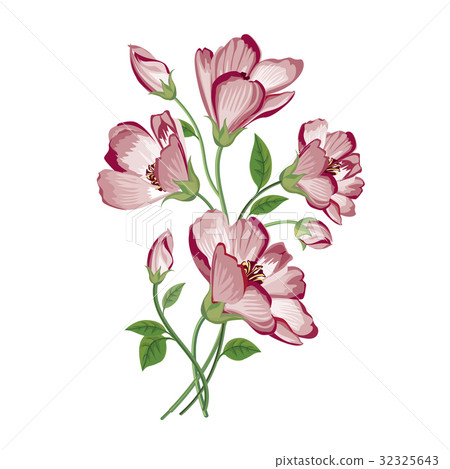 Flower bouquet Floral frame Flourish greeting card 32325643