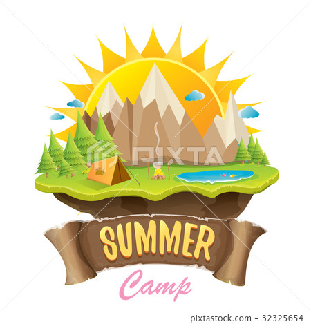Vector summer campinng concept illustration Vector summer campinng concept illustration 32325654
