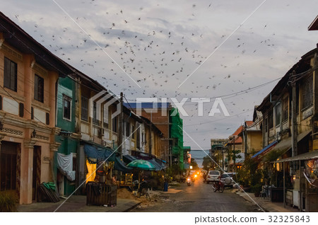 Street of Kampot Old Town. Cambodia 32325843