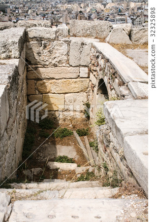 sewage pipe in acropolis and above view of Athens sewage pipe in acropolis and above view of Athens 32325898