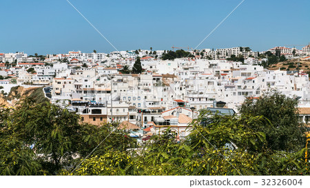 panoramic view of Albufeira city from road panoramic view of Albufeira city from road 32326004
