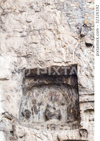sculpture in cave of Longmen Grottoes 32326392