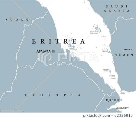 Eritrea political map Eritrea political map 32326913