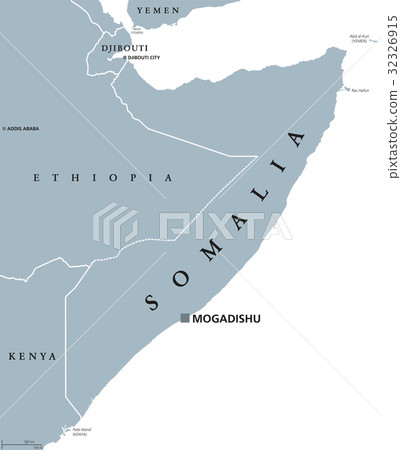 Somalia political map 32326915