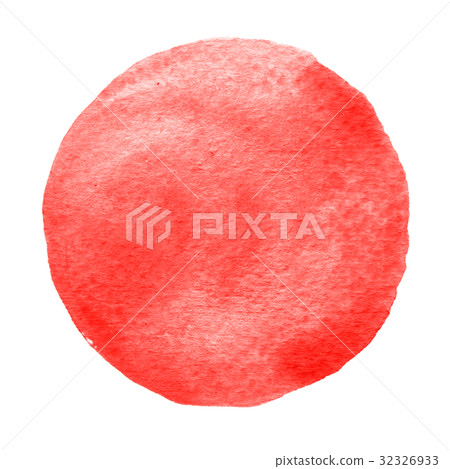 Red watercolor circle. Watercolour stain on white Red watercolor circle. Watercolour stain on white 32326933