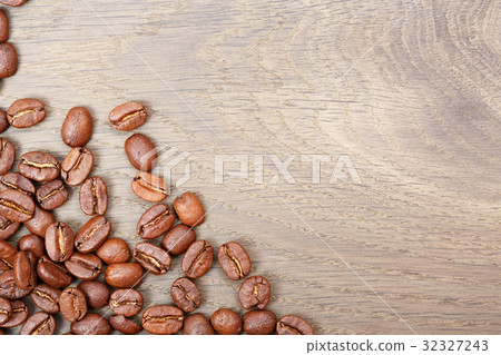 Coffee on grunge wooden background. 32327243