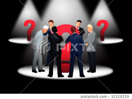 A person who thinks it as a question mark A person who thinks it as a question mark 32328329