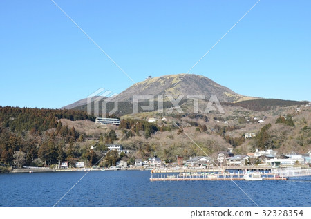 從Ashihon箱根Komagatake和前箱根的船上看 32328354