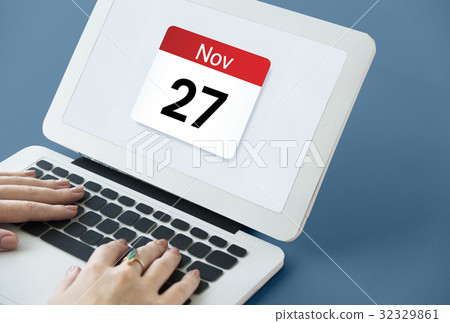 Illustration of calendar schedule personal organizer on laptop Illustration of calendar schedule personal organizer on laptop 32329861