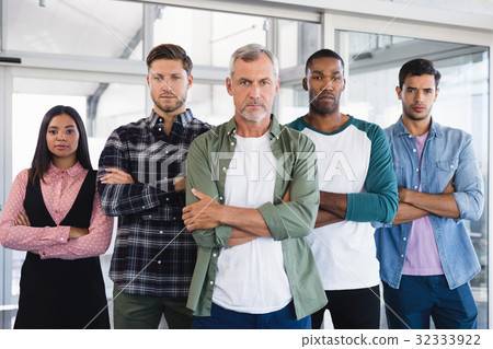 Portrait of business people with arms crossed Portrait of business people with arms crossed 32333922