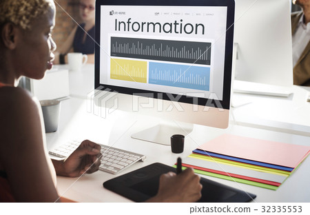 Illustration of business performace research graph 32335553