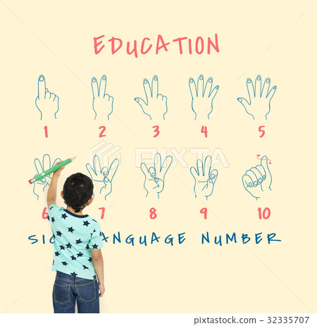 Sign Language Number Instruction Lesson Graphic 32335707