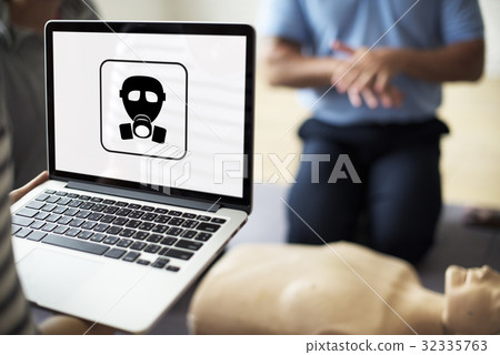 Radioactive risk hazard safety caution sign 32335763