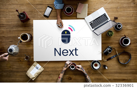 Next Forward Click Word Mouse Graphic 32336901