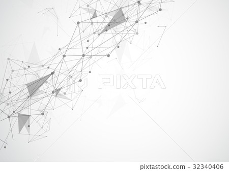 Abstract Polygonal Space Background Connecting Abstract Polygonal Space Background Connecting 32340406