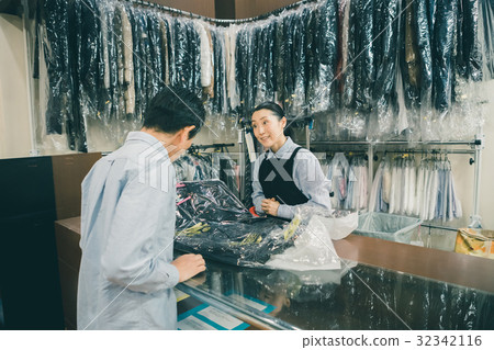 cleaning, salesperson, shop assistant 32342116