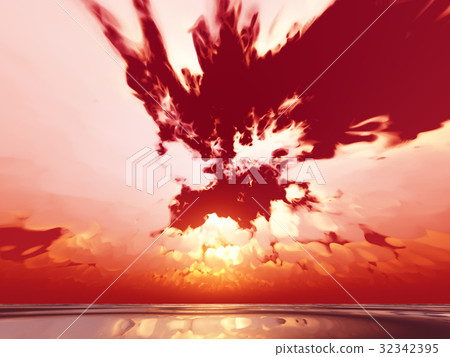 Wind and clouds with the sea 32342395