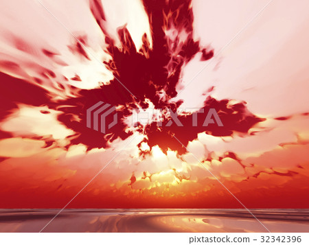 Wind and clouds with the sea 32342396