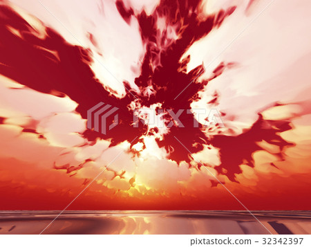 Wind and clouds with the sea 32342397