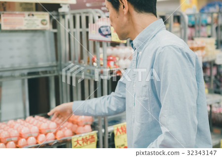 super, supermarket, customer 32343147