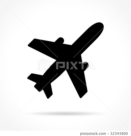 plane icon on white background plane icon on white background 32343800