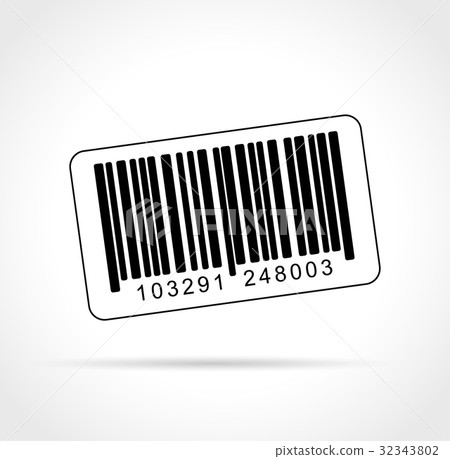 barcode on white background 32343802