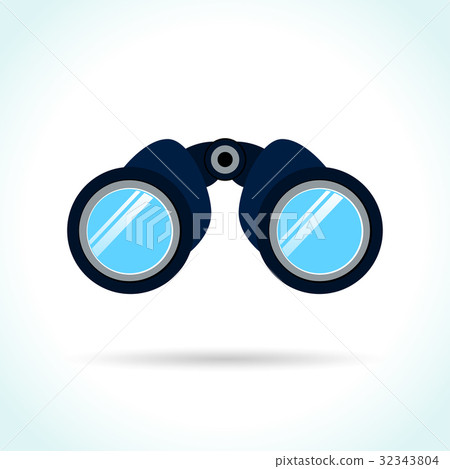 binoculars icon on white background binoculars icon on white background 32343804