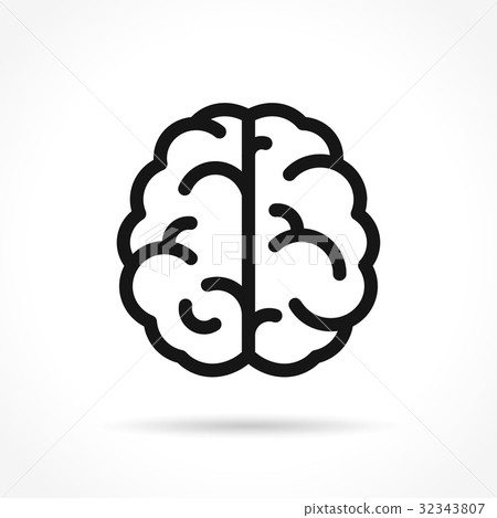brain icon on white background brain icon on white background 32343807