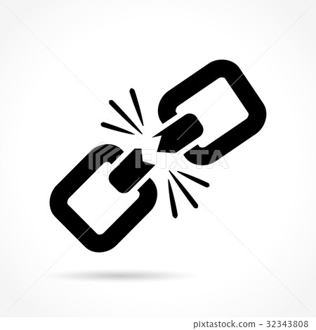 broken chain icon broken chain icon 32343808