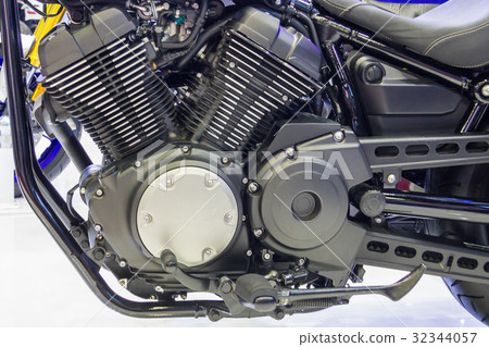 Motorcycle engine close-up detail background Motorcycle engine close-up detail background 32344057