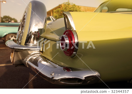 retro vintage yellow car 32344357