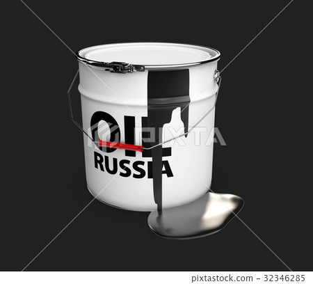 3d illustration of barrel russian oil, isolated 32346285