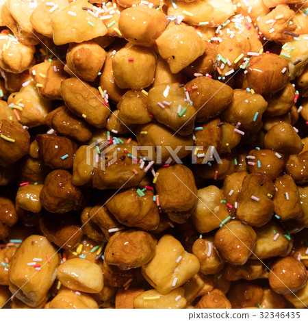 Close up of struffoli Close up of struffoli 32346435