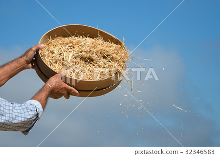 Old sieve for sifting flour and wheat 32346583